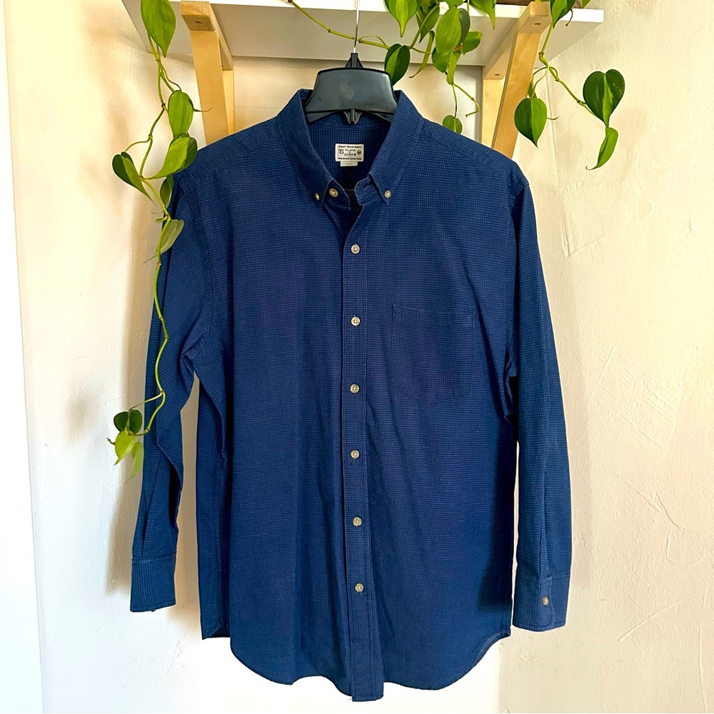 J. Crew Woven Houndstooth Button Down